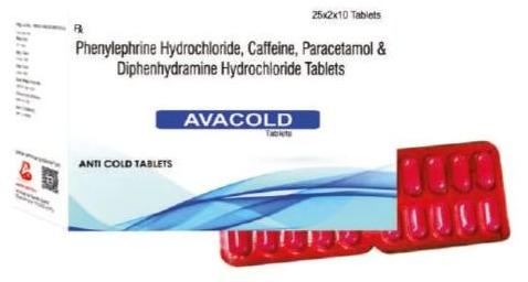 Paracetamol Phenylephrine Hydrochloride Caffeine and Diphenhydramine Hydrochloride Tablet