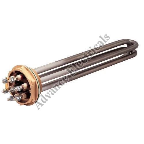 Silver Electric Polished Steel Oil Immersion Heaters, for Industrial Use, Packaging Type : Carton Box