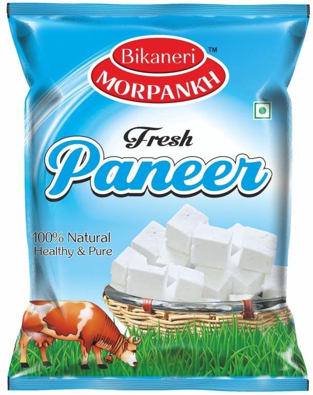 Blue Square Printed Paneer Packaging Pouch, for Food Industry, Specialities : Stylish