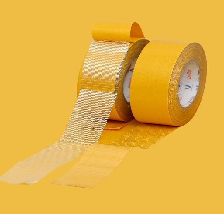 Yellow Plain Double Sided Scrim Tape, for Industrial Use