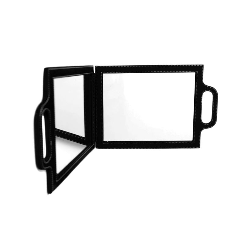 Black Rectangular SM4007 UD Salon Foldable Mirror, for Cosmetic, Frame Material : Plastic
