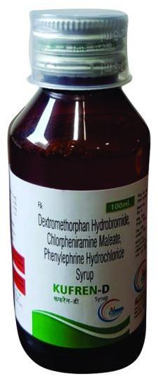 Liquid Kufren-D Syrup, for Dry Cough, Plastic Type : Plastic Bottles