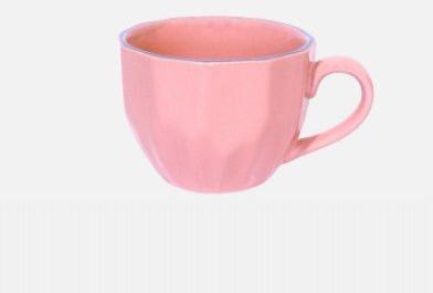 Pink Round Polished 270ml Designer Ceramic Cup, for Tea, Style : Anitque