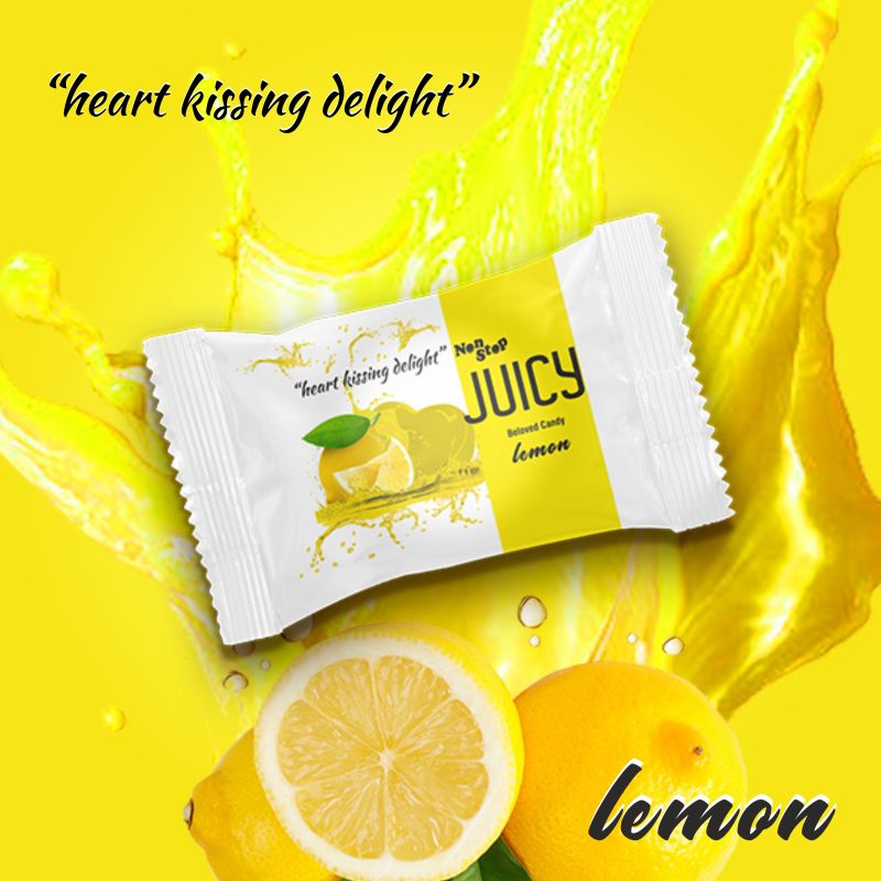 Juicy Lemon Candy, Shape : Heart