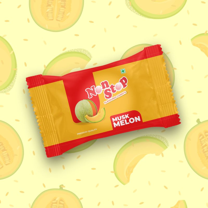 Round Non Stop Musk Melon Candy, Packaging Type : Plastic Packet, Taste ...