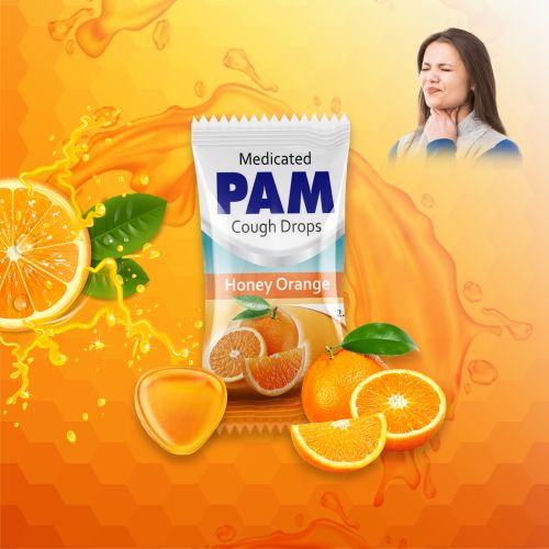 Lozenges Pam Honey Orange Cough Drops
