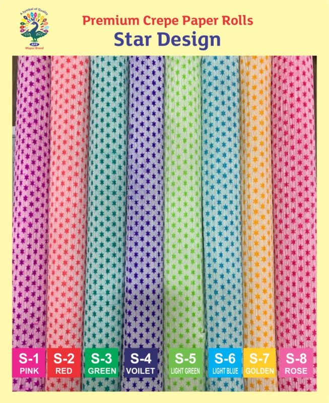 Star Print Crepe Paper