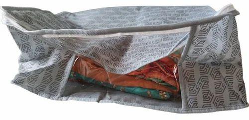 PVC Printed Saree Packaging Bag, Closure Type : Zipper