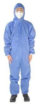 Blue Disposable Coverall Suit