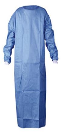 Plain SMS Fabric Disposable Reinforced Surgical Gown, Size : Free Size
