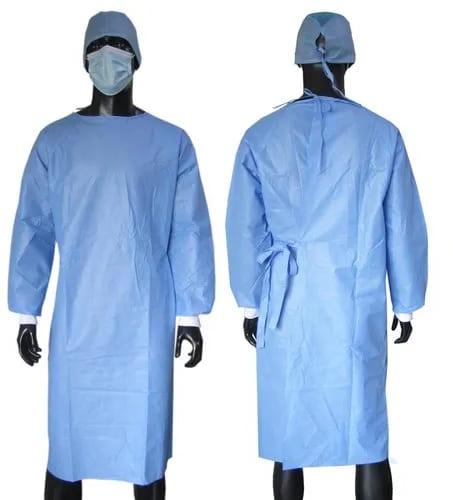 Non Woven Plain Disposable Surgical Gown, Size : Free Size