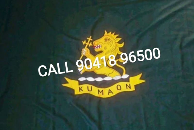 Square Embroidery Kumaon Regt Flag, For Promotions, Size : 6x4ft