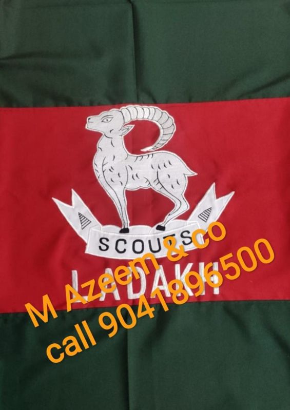 Ladakh Scout Regt Flag, for Outdoor Paving, Size : Customised