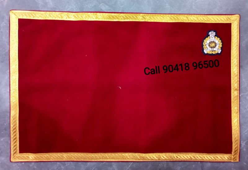 Square Embroidery Table Mat officer Mess, Feature : Easy Washable