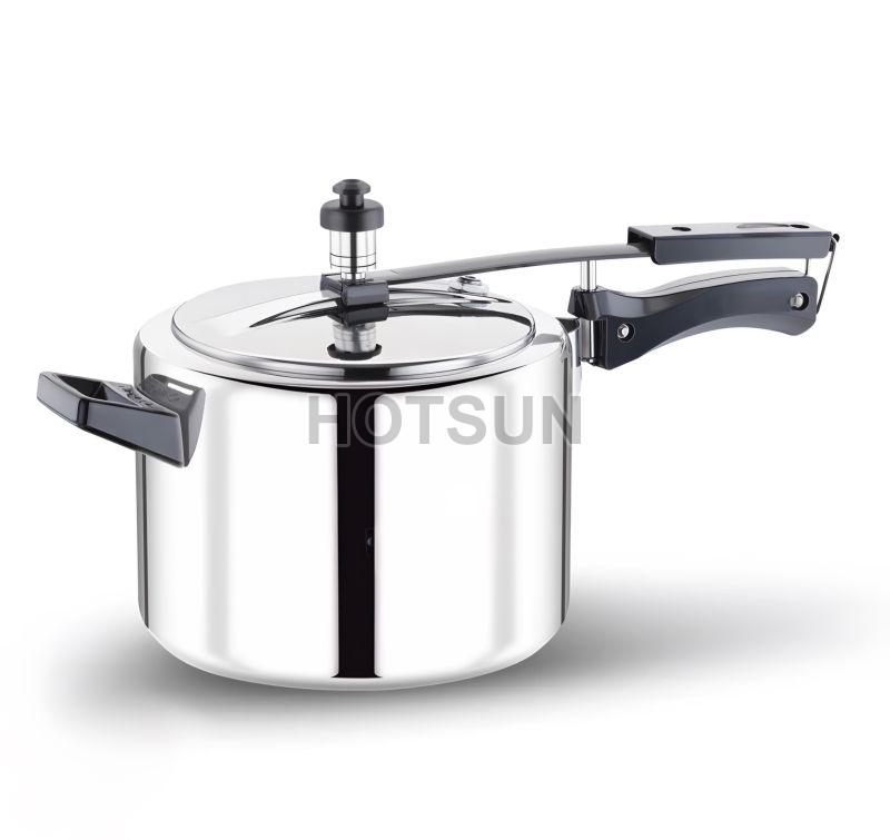 Silver Round 10 Litre Aluminium Pressure Cooker, Handle Material : Plastic