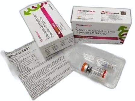 Chorionic Gonadotropin 5000 IU Injection, Packaging Type : Box