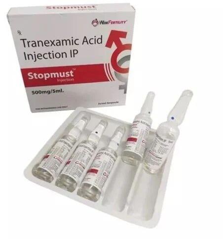 Stopmust Tranexamic Acid Injection, Packaging Type : Ampoule