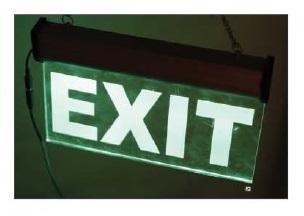 Life Gaurd Rectangular Aluminium LED Exit Sign Board