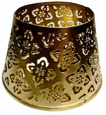 Iron gold color metal candle holder, Mounting Type : Tabletop