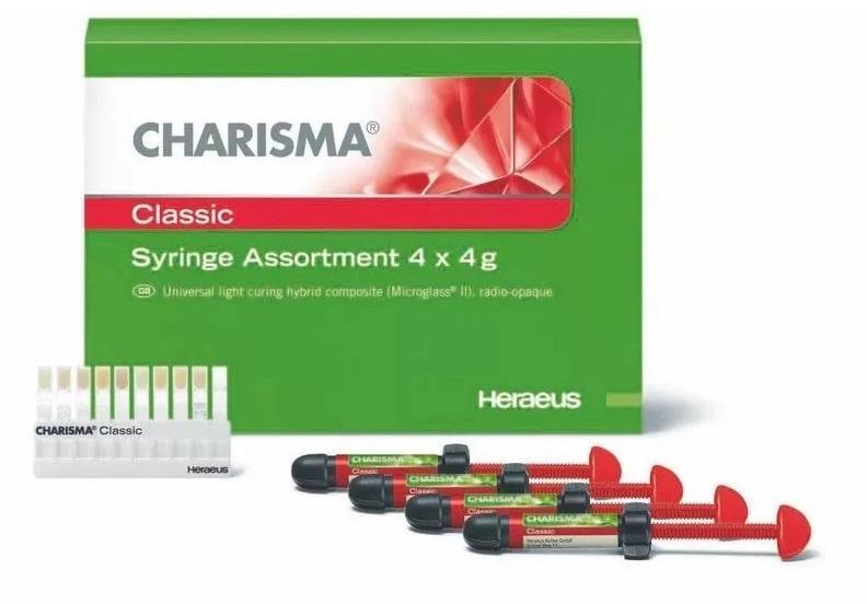 Kulzer Charisma Classic Kit 4x4g Syringe Assortment Dental Composite Kit