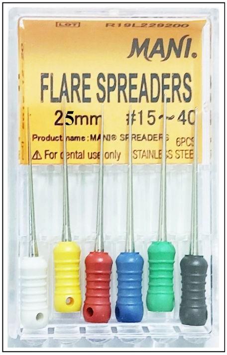 Mani Flare Finger Spreader 25mm (Pack of 6) Dental Root Canal Endodontic Files