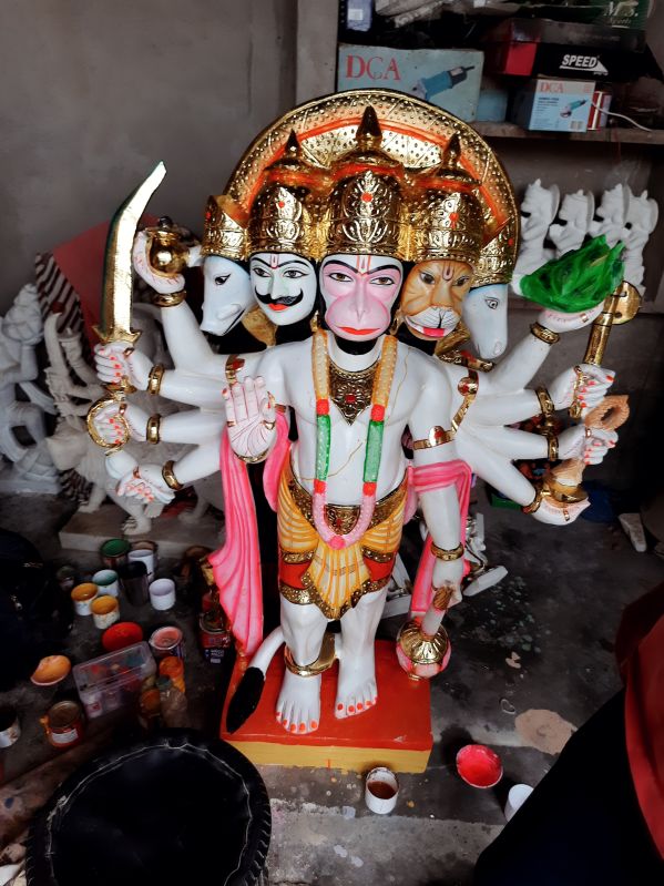 Marble Panchmukhi Hanuman Statue