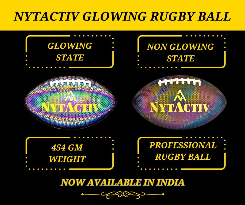 NytActiv Holographic Glowing Reflective Rugby