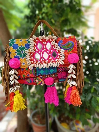 Canvas Handmade Boho Banjara Bags, Feature : Attractive Design, Colorful Pattern