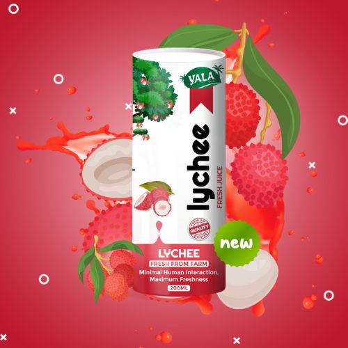 Yala Fresh Lychee Juice, Packaging Type : Paper Can