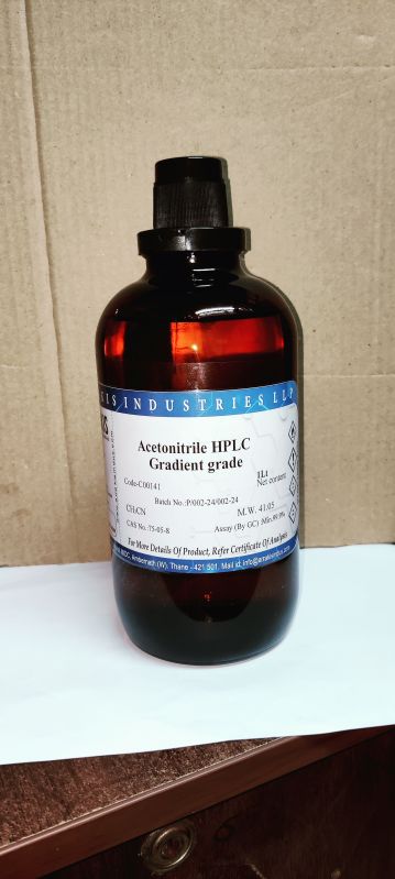 Arrakis Industries Acetonitrile HPLC gradient grade, Packing Size : 2.5lt