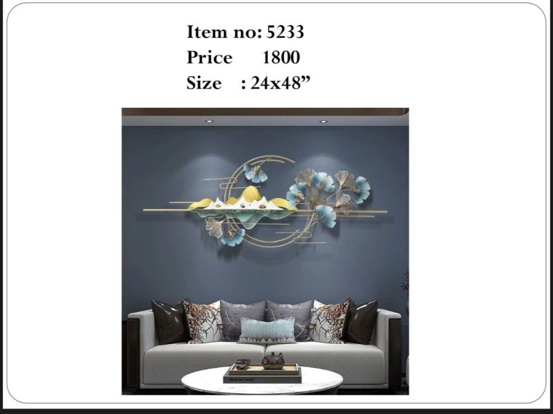 Polished Metal Wall Art, for Decoration, Gifting, Festival, Gift, Hotels, Home, Office, Size : 24x48 Inch