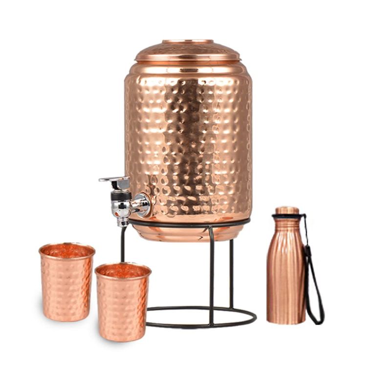 Copper Matka with Stand