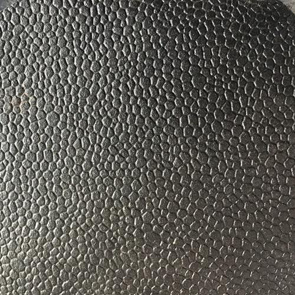 Black Polished Zuggrain Printed Leather