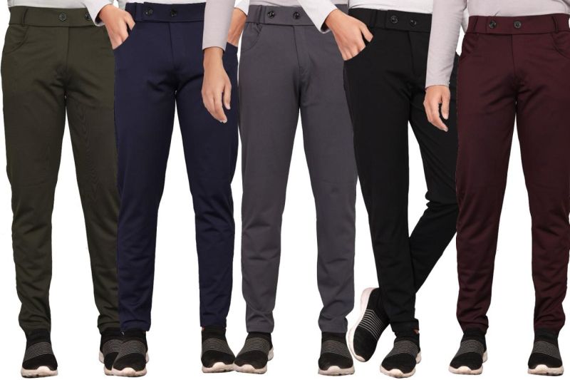 Four way Lycra Plain Men's track pants, Sportswear Type : Sports wear
