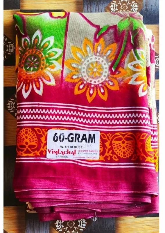 Ladies 60 Gram Polyester Soft Saree