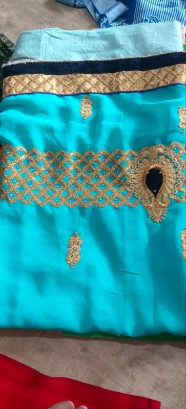 Ladies Fancy Hand Work Silk Saree, Occasion : Casual Wear, Party Wear