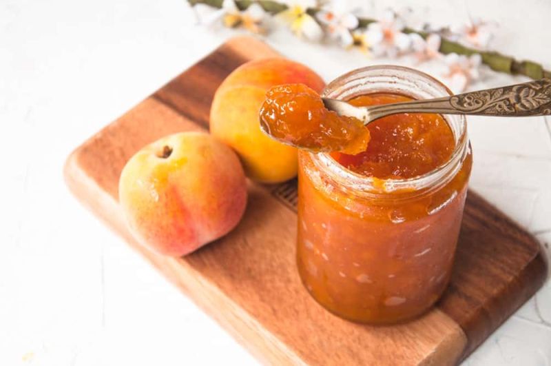 Paste Peach Jam, for Human Consumption, Taste : Sweet