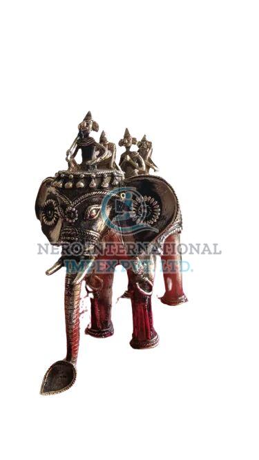 Antique Tribal Craft Elephant Showpiece, for Decoration, Feature : Attractive Designs, Shiny Look, Stylish