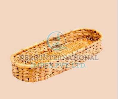 Brown Bamboo Oval Tray, for Homes, Hotels, Feature : Light Weight, High Quality, Durable