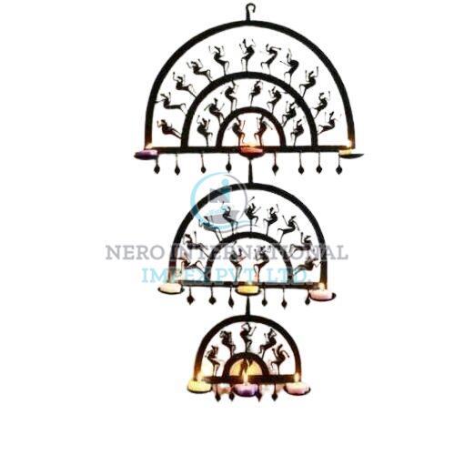 Bastar Iron Art Half Circles Wall Hanging