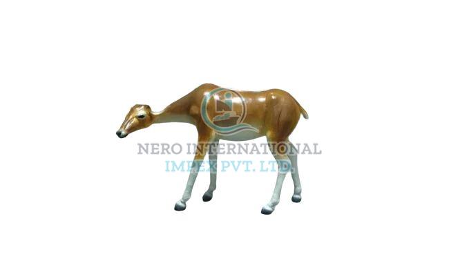 Handmade Leather Brown Cow Showpiece, for Home Decor, Style : Antique