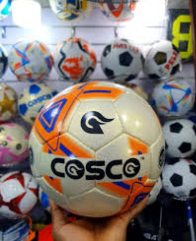 Multicolor Artificial Leather Cosco Football, Packaging Type : Box