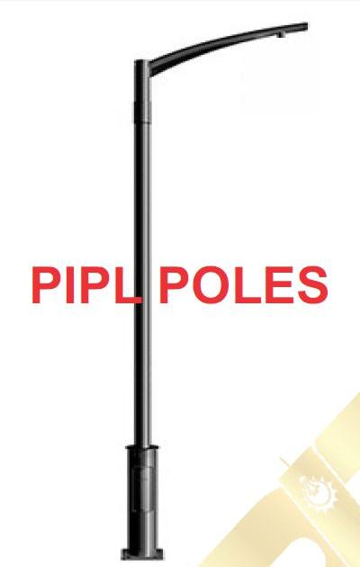 PIPL Electric Mild Steel Black Outdoor Light Pole, for Streets, Size : 10-20ft