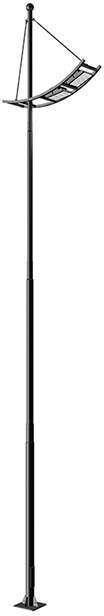 PIPL Black Mild Steel Electric Outdoor Light Pole, for Garden, Size : 10-20ft