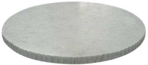 16x16 Inch White Marble Lazy Susan