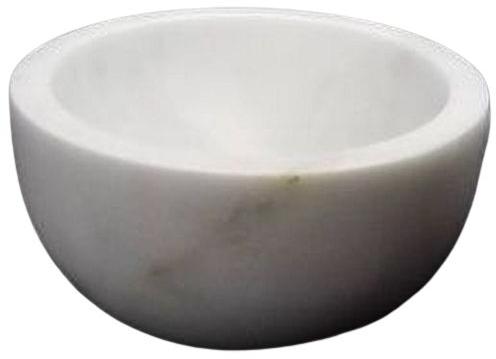 4x2.5 Inch White Marble Bowl