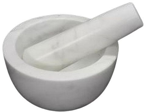 5x3 Inch White Marble Mortar & Pestle