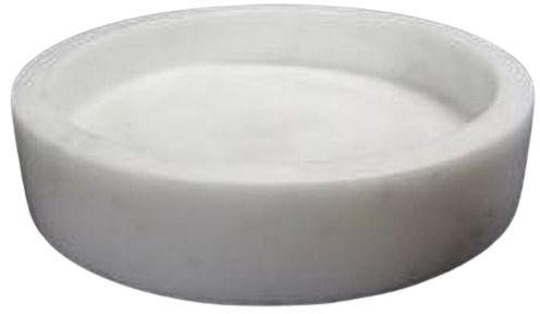 Round 6x2 Inch White Alabaster Marble Bowl
