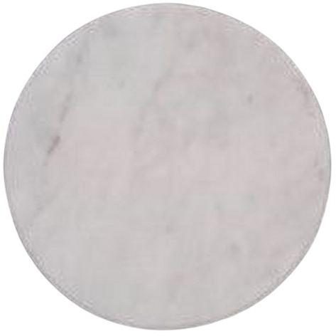 8x8 Inch White Marble Round Board Without Feet
