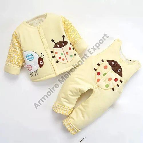 Light Yellow Newborn Babies Two Piece Dress